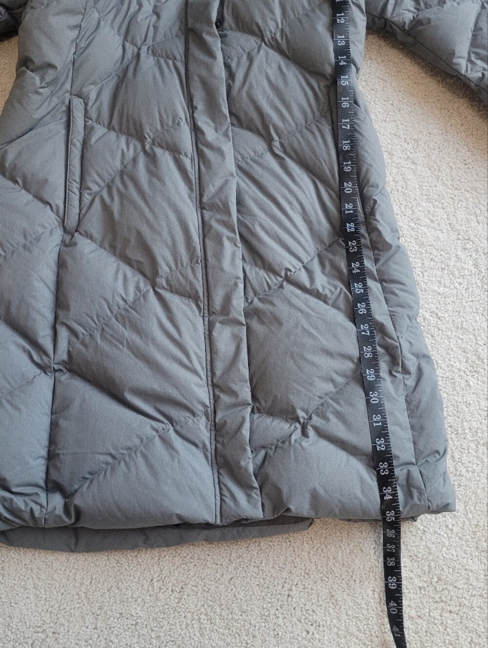 The North Face Women’s Miss Metro 550 Down Parka Gray Long Hooded Puffer Coat M - Picture 9 of 11